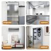 Waterproof Wallpaper Decor Film Stainless Brushed Silver Adhesive Wallpaper  Refrigerator