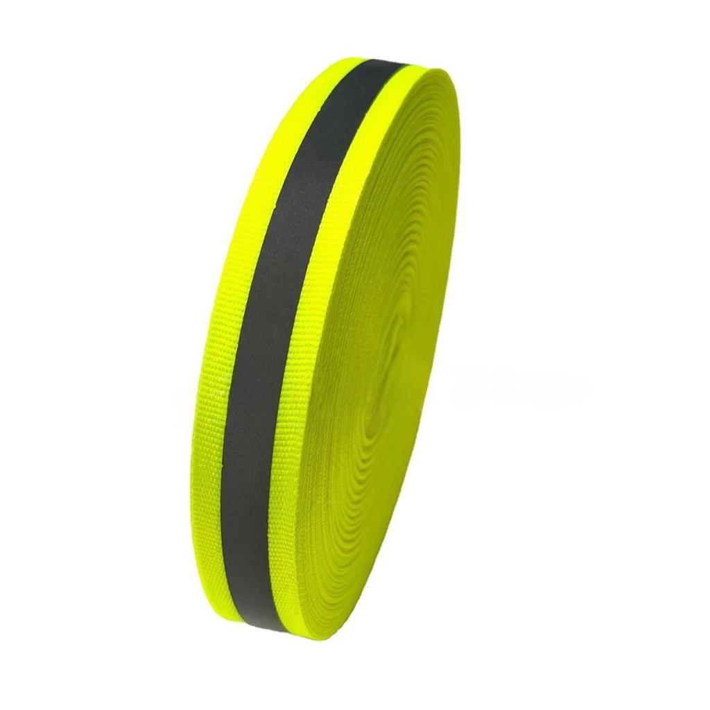 Fluorescent High Visibility Reflective Webbing for Night Safety