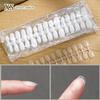 300 Pcs/Bag Fake Nail Tips Matte Coverage Transparent False Nails Tips Gel Nails Extension Diy Practice Nail Tool