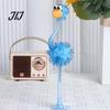 Cute Desk Decoration Pens Cartoon Ostrich Plastic Ballpoint Pens, Funny Freestanding Pen, 0.5mm Pen Tip, Plush Fluffy Ball Furry Writing for Students