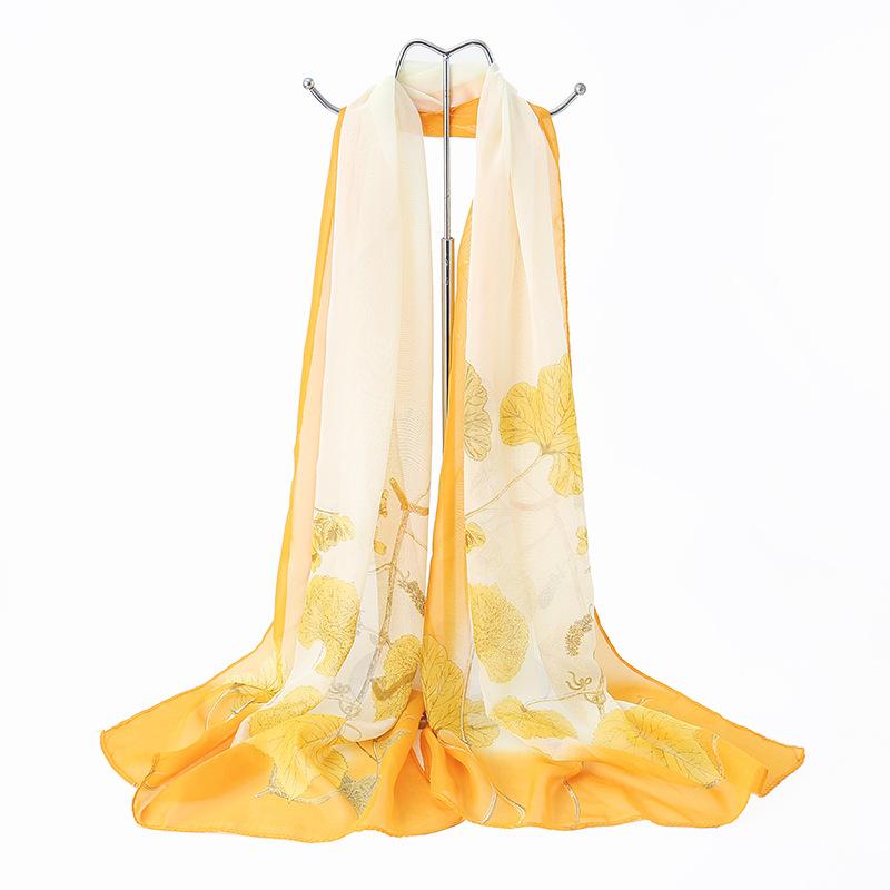 Spring/Summer New Women'S Silk Scarf 50 * 160cm Simulated Silk Twill Square Scarf Fashion Printed Large Square Scarf Professional Scarf