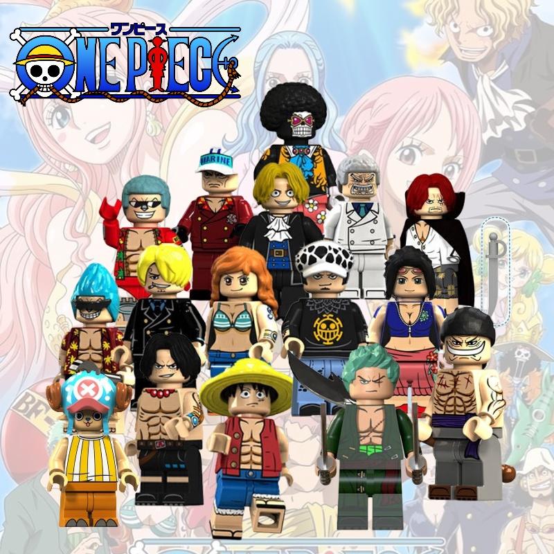 Set aus 15 One Piece Piraten-Bausteinen Chopper Luffy Zoro Robin Franky und mehr!