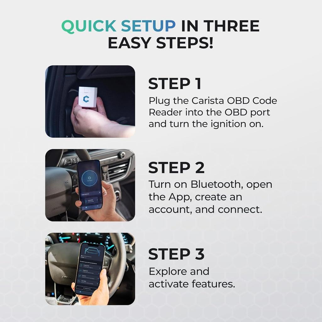 CARISTA ELM327 OBD2 Adapter, Bluetooth Coding, Diagnostic Device, Daylight, Registration, Domestic Genuine Product