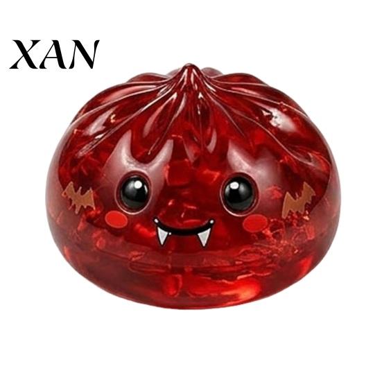 Fidget Toy with Steamer 1/6Pcs Halloween Dumpling Stress Relief Toy, Devil Pumpkin Eyeball Skeleton Squeeze Party Favors Anxiety Reduction Dough
