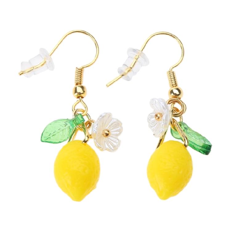 

Fashionable Citrus Dangle Earrings Eye Catching Ear Pendant Ear Hooks Accessory 1