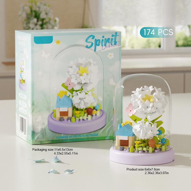 Building Blocks Assembling Toys Eternal Flowers Roses Sunflowers Ornaments for Girls Gifts for Desktop Ornaments