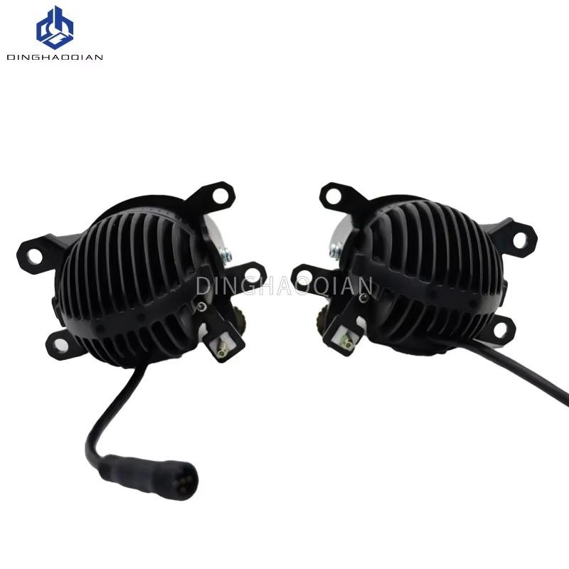 2.0 Universal Bi-led Fog Lights HD Lens White Light Yellow Light 12V Car LED Fog Lamps Projector Lens Waterproof