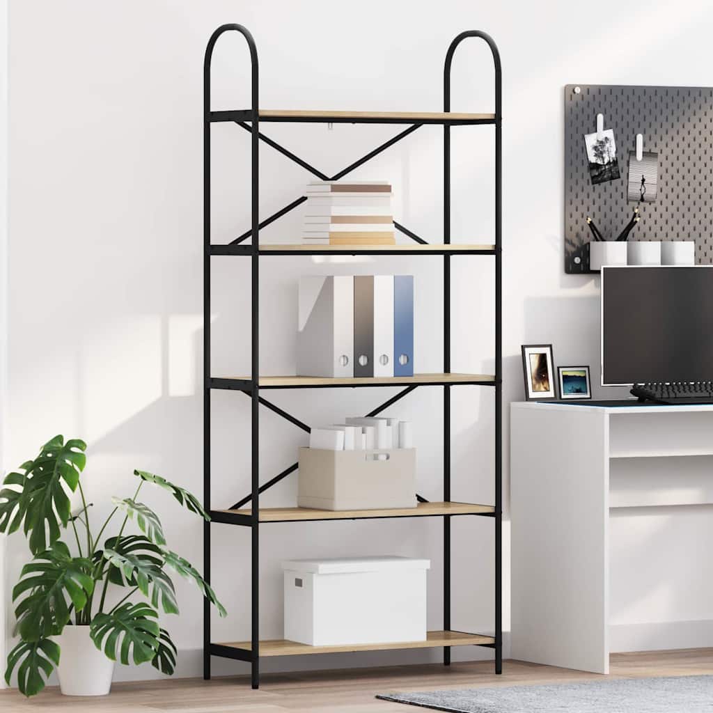 Bookshelf Sonoma Oak 80 x 30 x 183 cm Particleboard