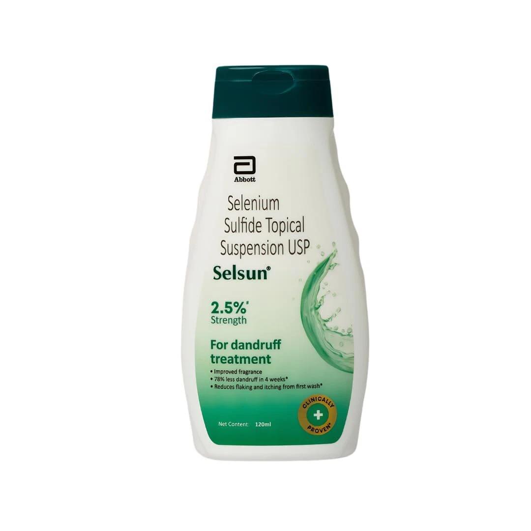 Selsun Abbott Suspension Anti Dandruff Itching Shampoo 120 ml for Men and Women
