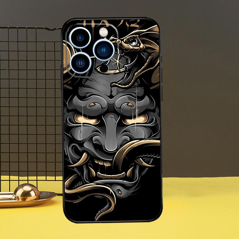 Japanese Hannya Mask Phone Case For iPhone 16 15 14 13 12 11 Pro Max X XR XS Max 7 8 Plus 12 13 Mini Back Cover
