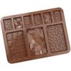9 Cavity Decomposition Chocolate Mold Food Grade Non-Stick Waffle Chocolate Mold