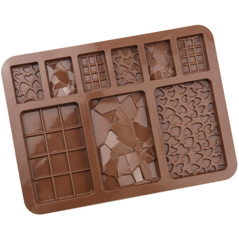 9 Cavity Decomposition Chocolate Mold Food Grade Non-Stick Waffle Chocolate Mold