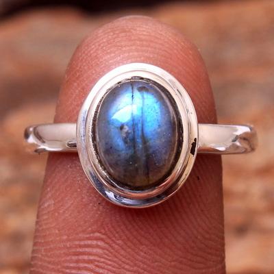 Anello labradorite, gioielli in argento, gioielli con pietre preziose, anello fatto a mano, gioielli di dichiarazione