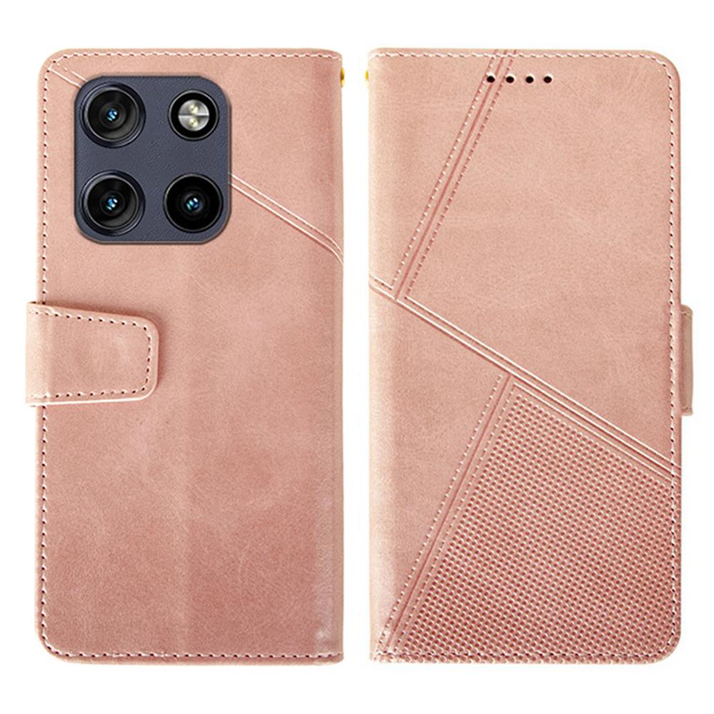 IDEWEI For Motorola Moto G Stylus 5G (2025) Case Leather Wallet Phone Cover Stand Calf Texture