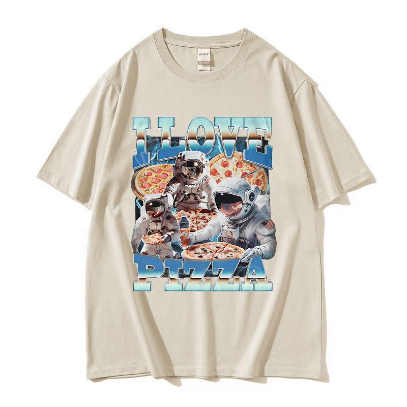 Funny I Love Pizza Meme T Shirt Men Women Vintage High Quality Fashion Tshirts Casual 100 Cotton Oversized Tshirt Streetwear