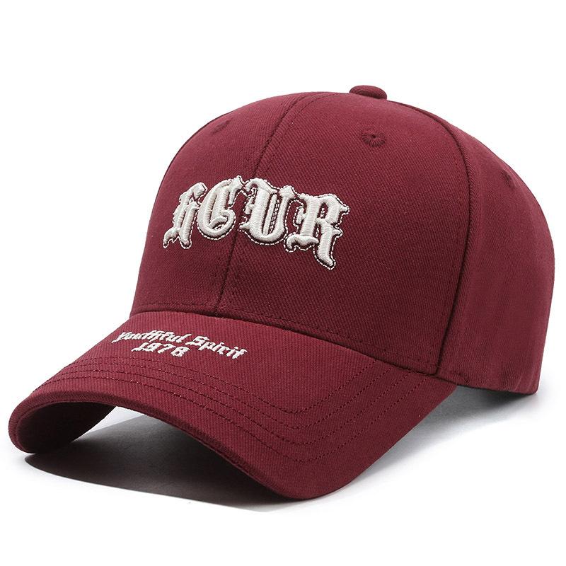 Vår-sommer-brodert baseballcaps herrebokstavhette kvinnelig utendørs solskjermhette