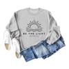 Plus Size Casual Sunrise Print Loose Heavyweight Long Sleeve Sweatshirt