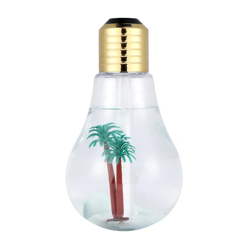 Creative Bulb Humidifier Mini Colorful Night Light Micro Landscape Desktop Decoration USB Electric Diffuser for Bedroom Home