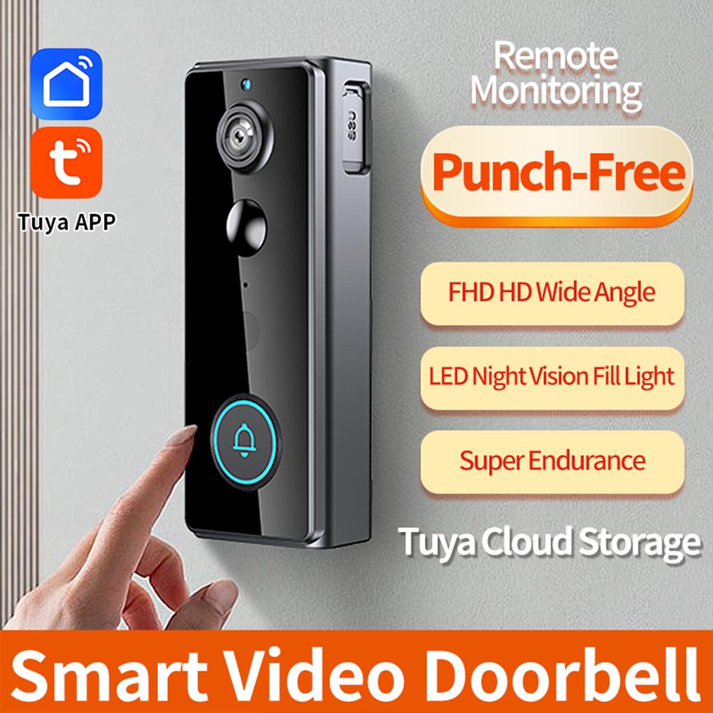 Smart WiFi Video Doorbell With 720P Resolution And PIR Sensing Wireless Tuya APP Support PIR Sensing