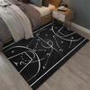 Tappeto con Stampa Campo da Basket Tappeto Antiscivolo per Stanza dei Bambini Camera da Letto Decorazione Sportiva per la Casa