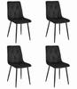 LIBRA Chair - Black Velvet / Black Legs X 4