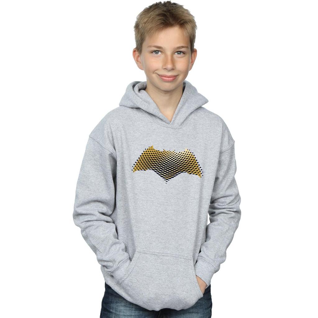 DC Comics Boys Justice League Movie Batman Logo Textured Hoodie