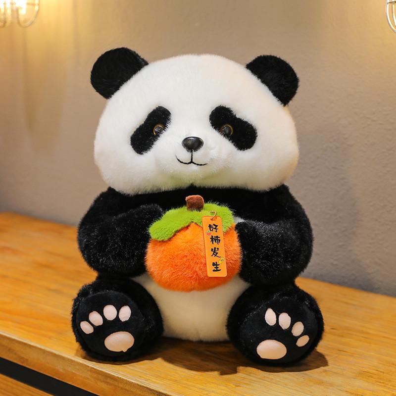Cute Panda Persimmon Plush Doll Simulation Tourist Souvenir Gift Childrens