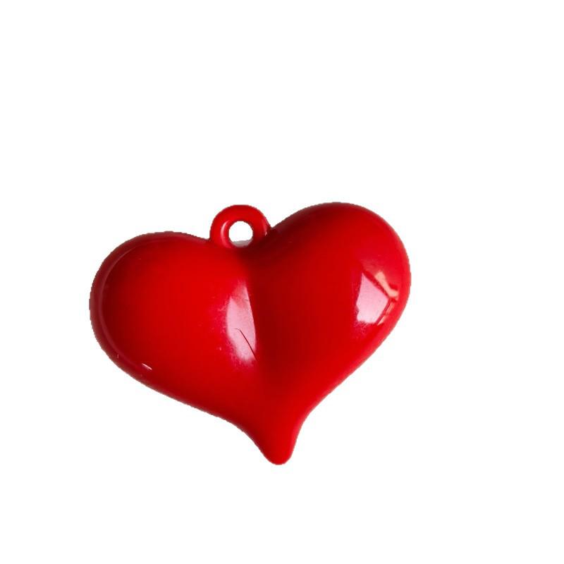 Acrylic Heart Pendant & Bead Set for DIY Charm Necklaces, Phone Chains & Accessories