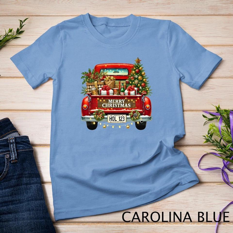 Vintage Truck -Christmas Cheer #4 Funny Christmas Shirt Unisex T-shirt 4 L