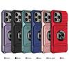 Phone Case For IPhone 13 14 15 16 Pro Max Plus Shockproof Heavy Duty Hard with Card Slot Magnetic Ring Holder Protective Cover