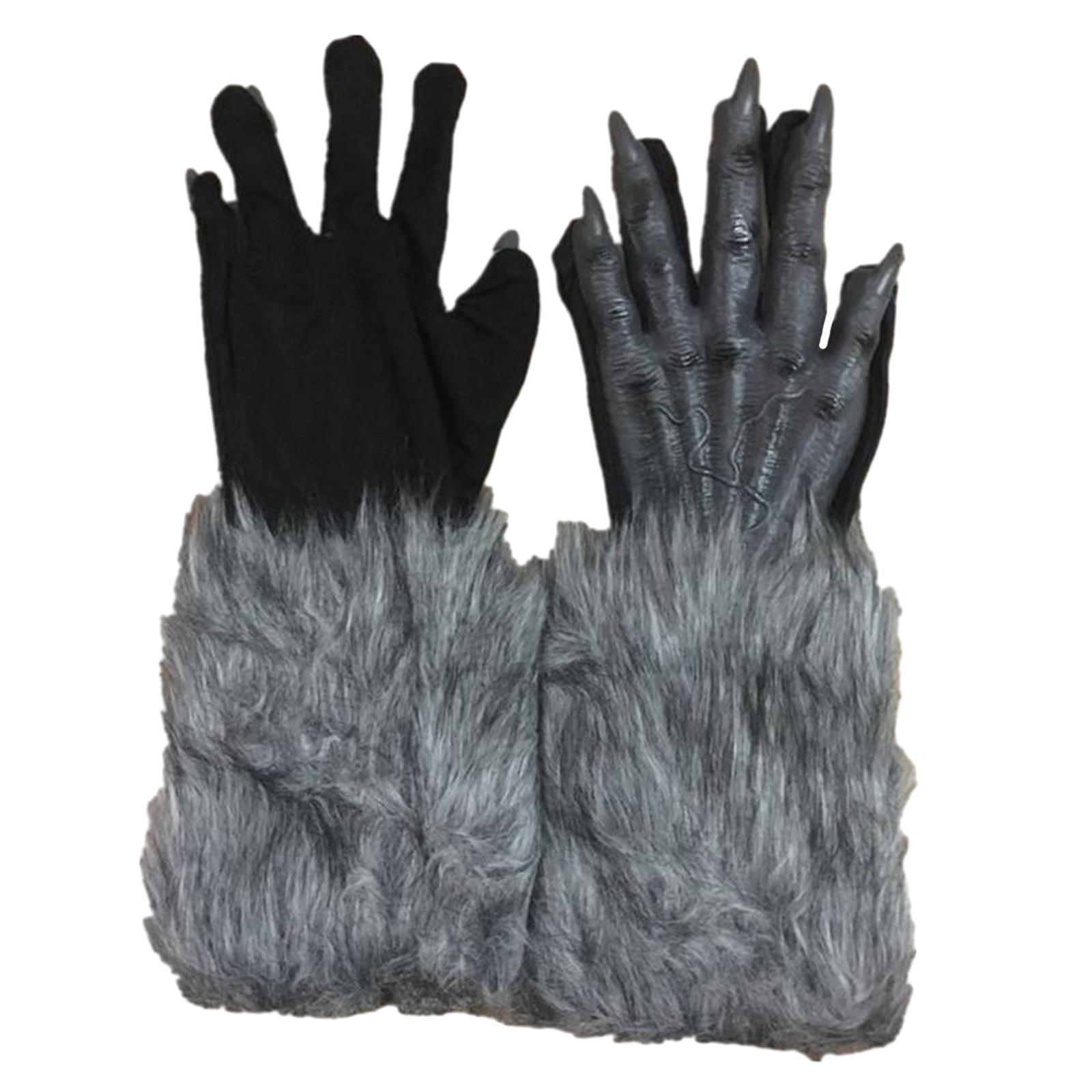 

Halloween Werewolf Gloves Comfortable Women Men Clubs Bar Themed Party Haunted House Decoration Fancy Dress Photo Props Cosplay