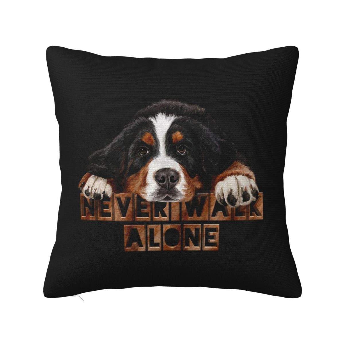 Christmas Bernese Mountain Dog Square Pillowcase Cushion Cover Pillow Case Throw Pillow Cover for Home Bedroom Car 12x12Inch
