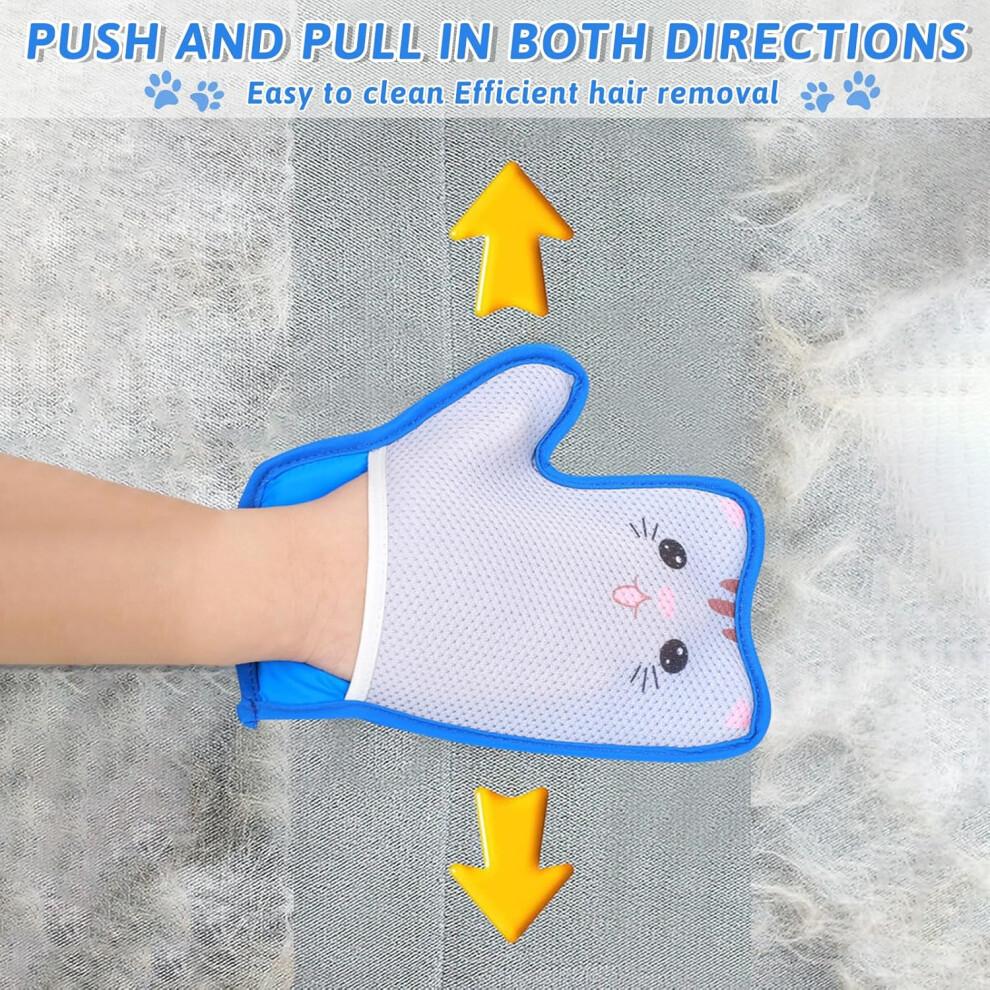 Electrostatic Pet Hair Remover Glove, Double-Sided Cat Hair Remover for Dogs and Cats, Foldable, Easy Clean, Soft Material