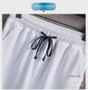 Conjunto masculino de camiseta e shorts slim fit com estampa de montanha nevada para o verão - Tendência da moda coreana