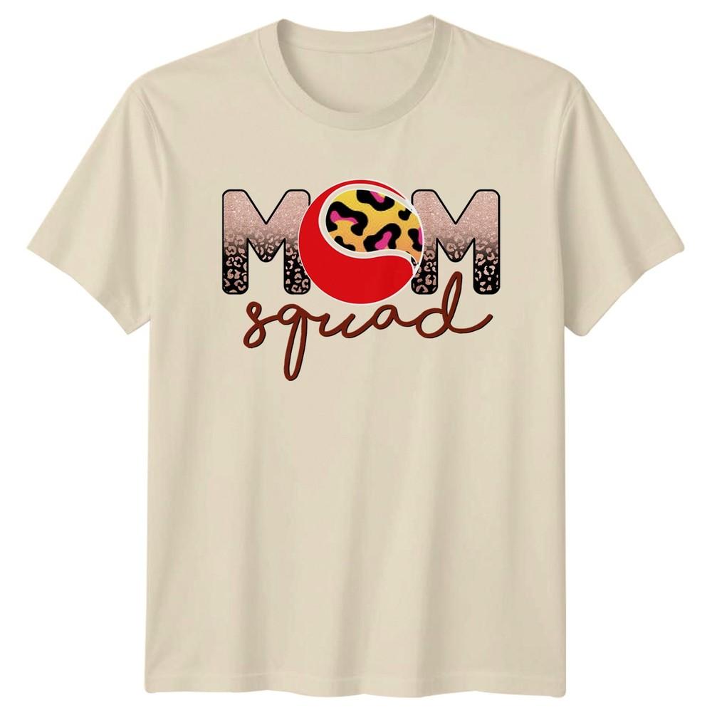 Mom Squad Unisexs TShirt Motherhood Leopard Print Mothers Day Gift For Her