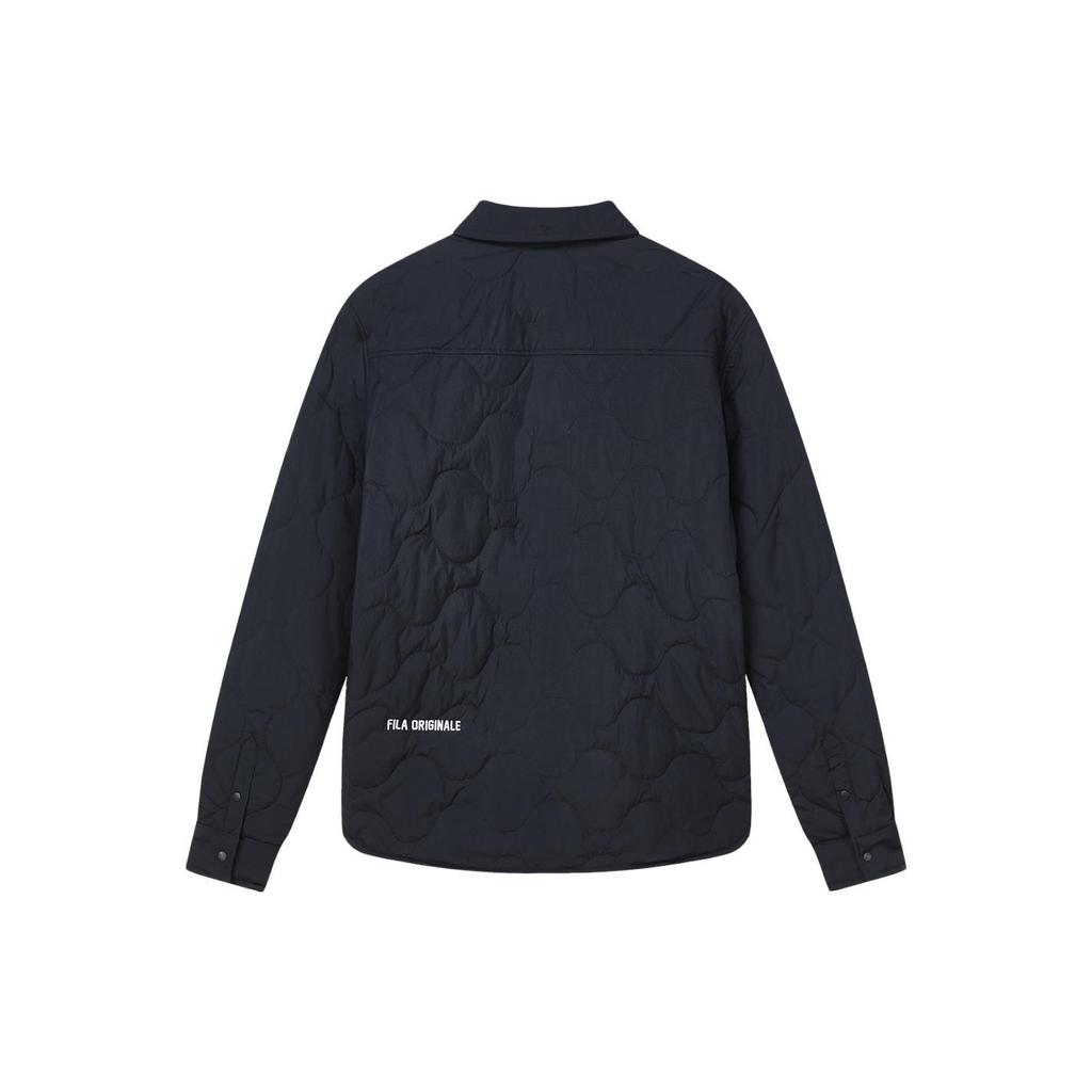 Fila Letter Logo Print Polo Casual Cotton Jacket Men Jackets Legendary-Blue F11M349910F-NV