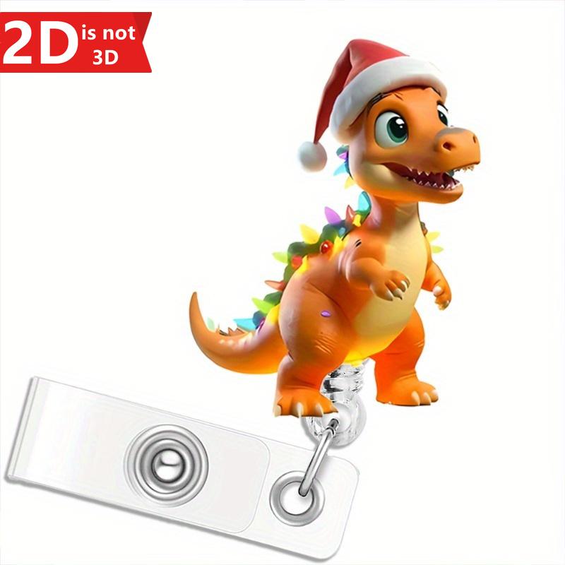 

Dinosaur retractable badge clip for office workers, medical staff, and students.