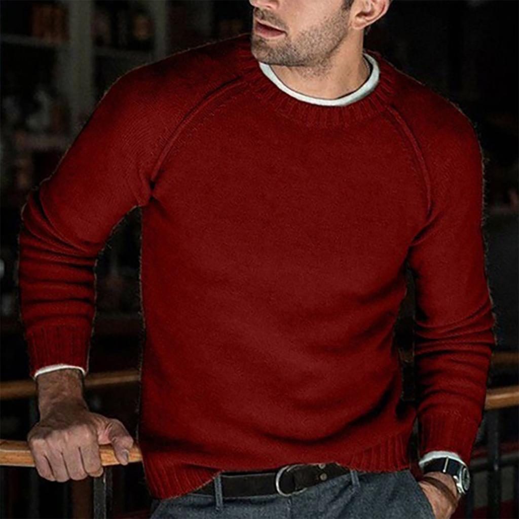 Herren Und Winter Freizeit Strickpullover mit dekorativem Muster in Uni