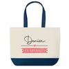Sac Cabas - PLANETEE - Denise En Vacances - Fond Bleu - Coton 40x45 Cm - Grand Format