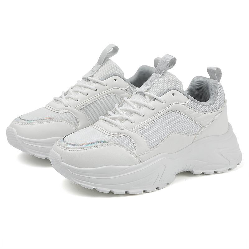 Spring new thick-soled heightened versatile breathable dad shoes casual sports shoes large-size women's shoes