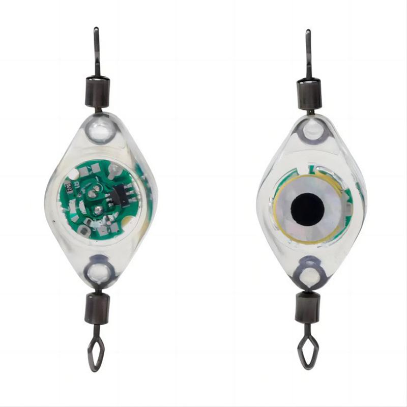 Led Fishing Bait Light Eye Shape Fishing Lure Light Waterproof Sensing Deep Drop For Seawater Freshwater Underwater High Bright