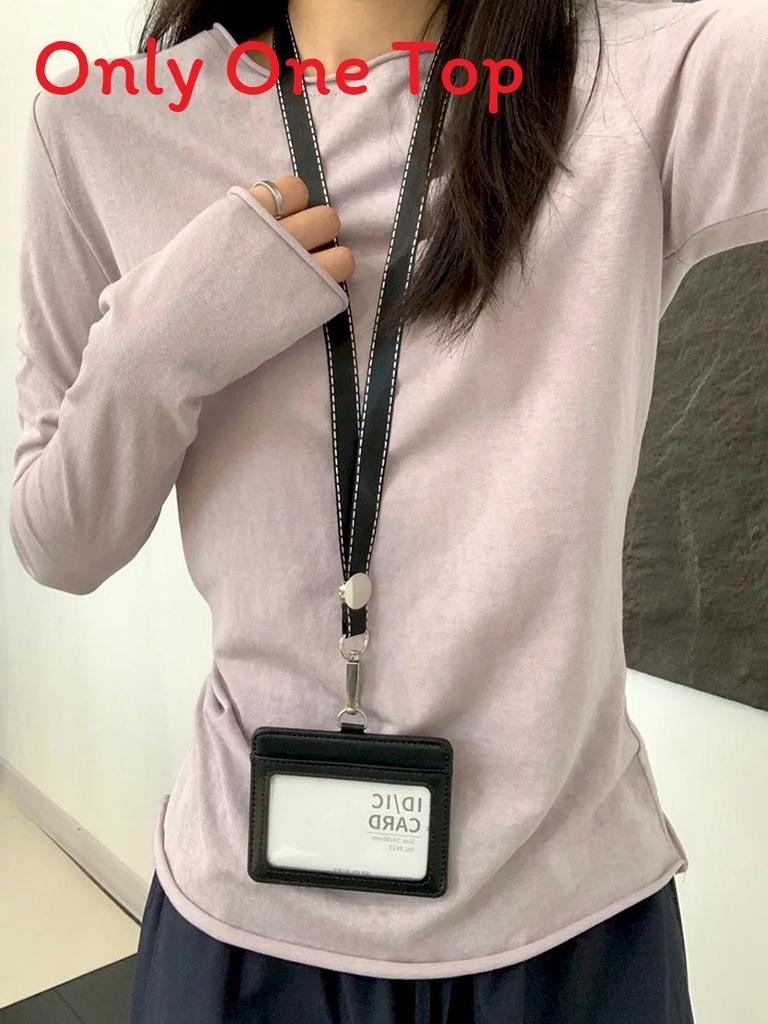 Casual Spring Womens Cotton Long Sleeve T Shirt With Sun Protection For Office Wear