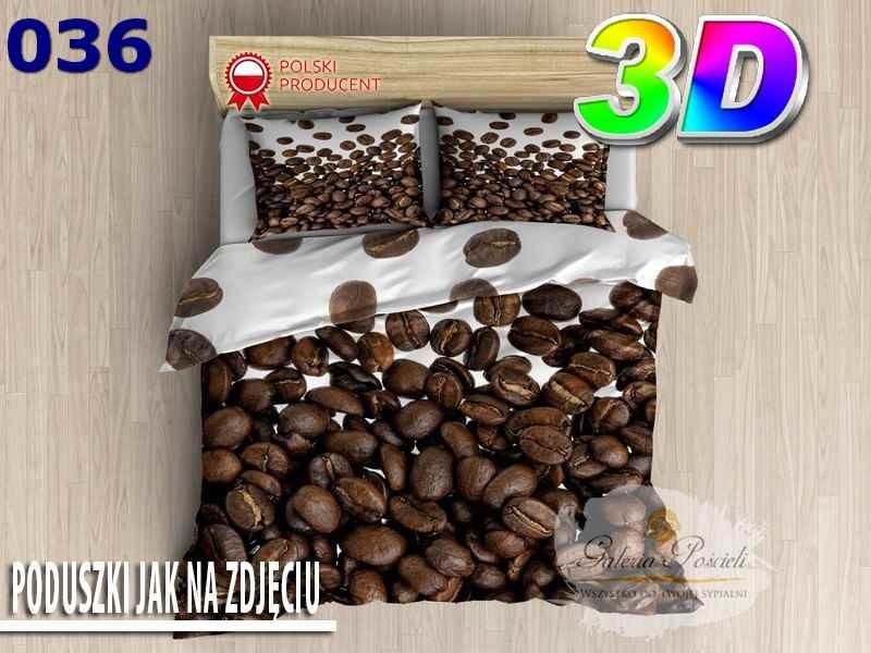 3D cotton satin bedding 160x200cm COFFEE