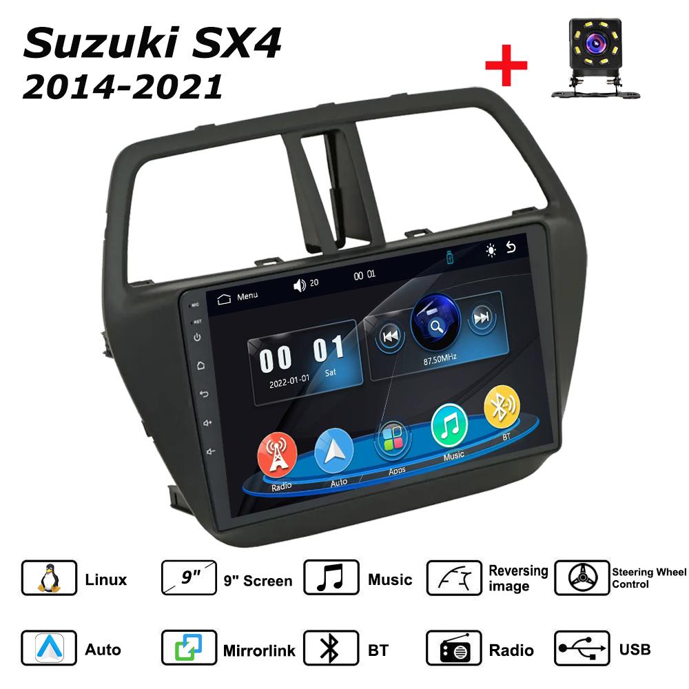 

Car Radio Multimedia MP5 Player Head Unit Stereo BT For Suzuki SX4 2014-2021 чёрный