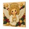 Kit per Creare Decorazioni da Parete Kit Artistico con Perle Finte di Natale, 20x20cm Pittura Natalizia Fai da Te Progetto di Artigianato Multidimensionale Diamanti 3D Scintillanti per Adulti, Festivo