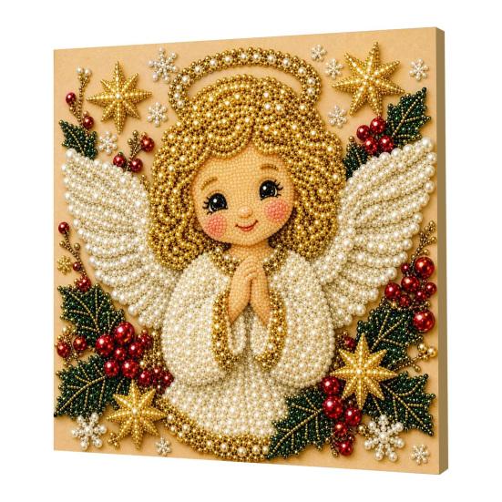 Kit per Creare Decorazioni da Parete Kit Artistico con Perle Finte di Natale, 20x20cm Pittura Natalizia Fai da Te Progetto di Artigianato Multidimensionale Diamanti 3D Scintillanti per Adulti, Festivo