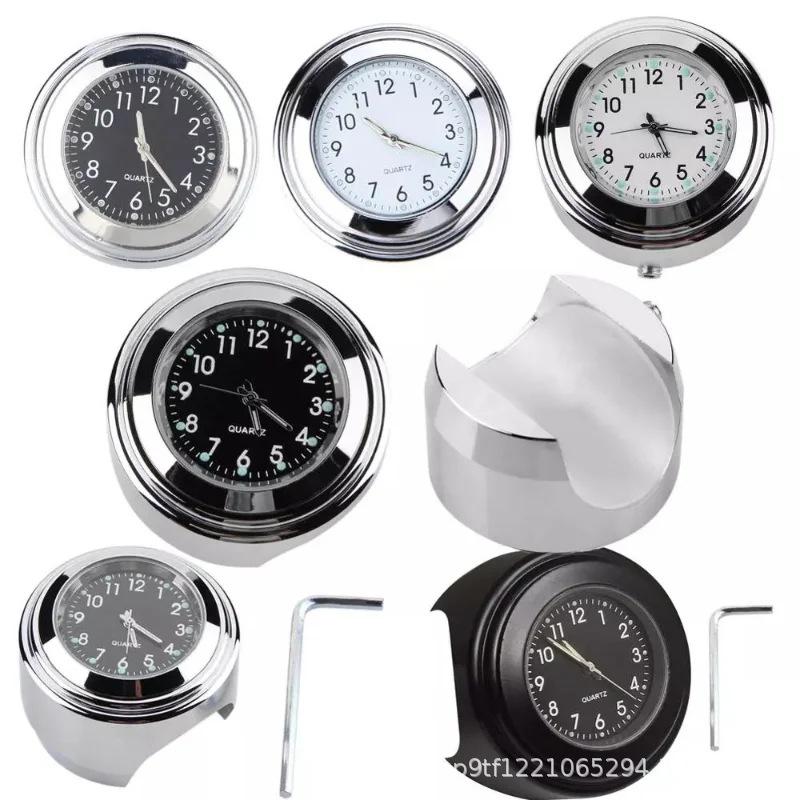 

Универсальные мотоциклетные часы на руль: Пылезащитный, Люминесцентный Кварцевый Дизайн из Алюминиевого Сплава Black face