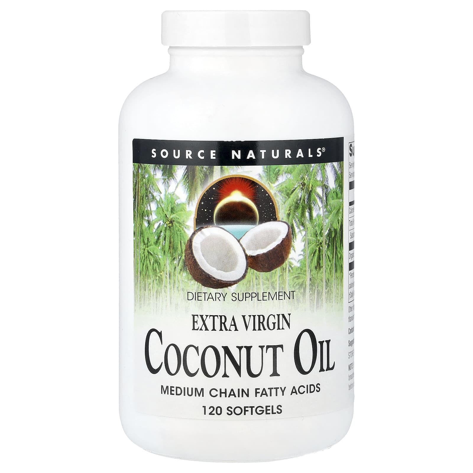 

Source Naturals, Extra Virgin Coconut Oil, 120 Softgels