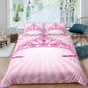 3D Printed Lovely Pink Bedding Set Duvet Cover Bedroom Comforter Covers Single Twin King Size Quilt Cover Home Textile