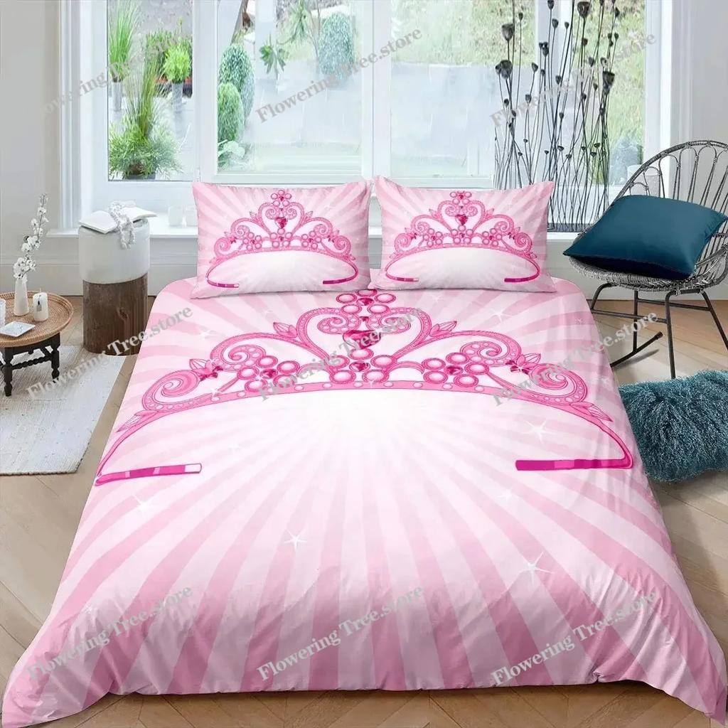 3D Printed Lovely Pink Bedding Set Duvet Cover Bedroom Comforter Covers Single Twin King Size Quilt Cover Home Textile